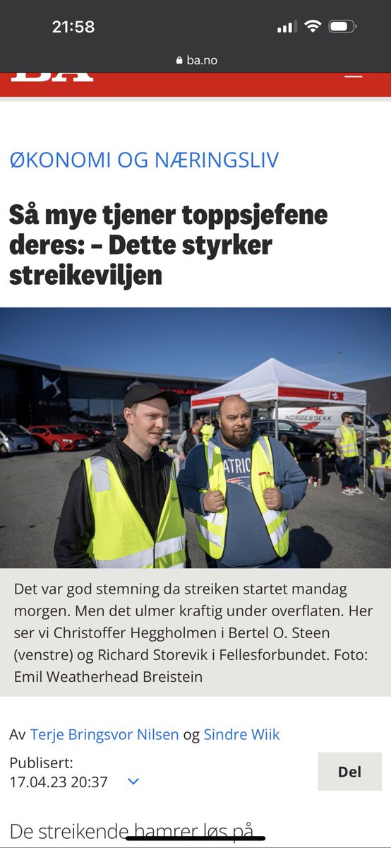 I debatten fra tirsdag med LO-lederen kommer det frem at hun har 2 MNOK i årslønn. Minnes denne overskriften fra tidligere i uken: