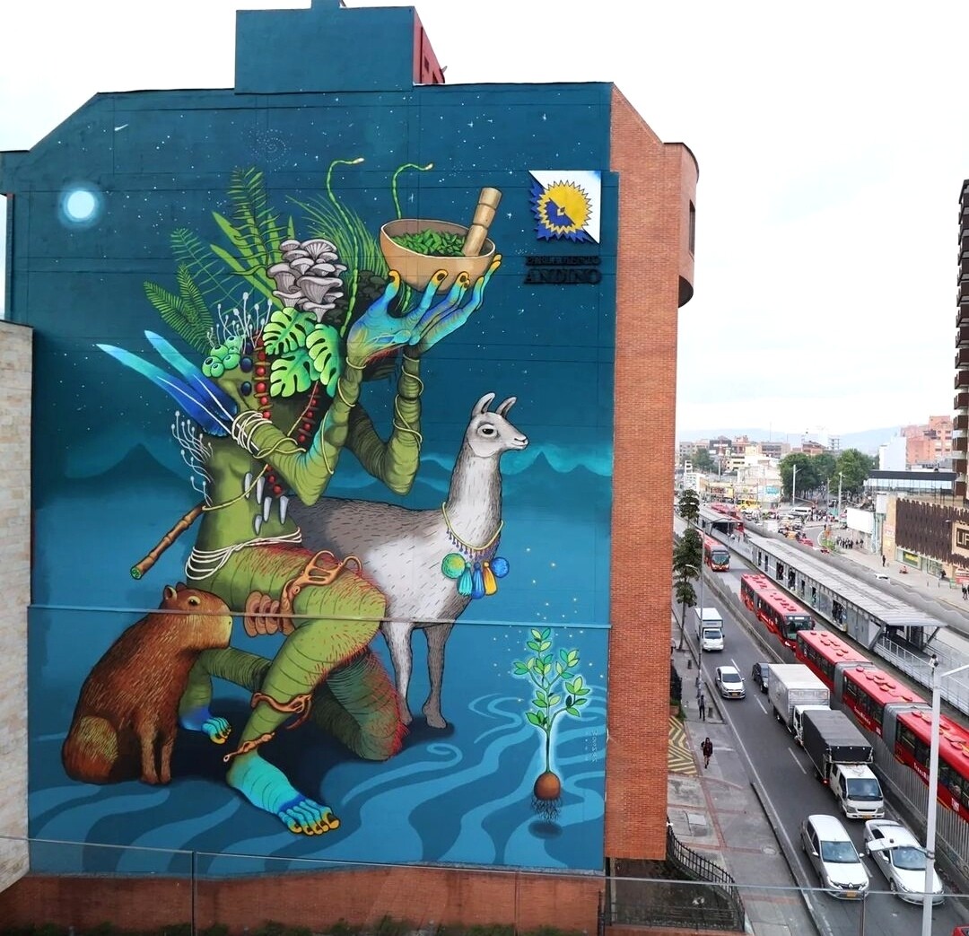 RT AmiW: 🏙️ Guten Abend... Gute Nacht / #GoodEvening... #Goodnight 🌠
Artist: #WOSNAN in - City: #Bogotá Colombia 🇨🇴 - Title : "Thukantharum" - (📷 by InstaKirk) - #Streetart #Mastoart #Art #Nature #Llama #Capybara… mastodon.online/@AmiW/11024907…
