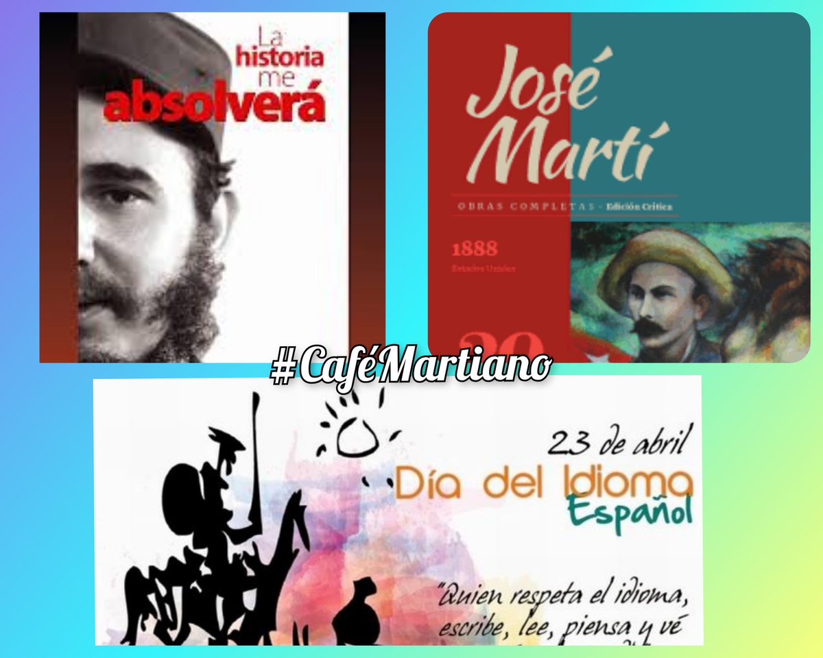 @lemuscamero1 @cafemartiano @DiazCanelB “De los diversos instrumentos inventados por el hombre, el más asombroso es el libro; todos los demás son extensiones de su cuerpo… Sólo el libro es una extensión de la imaginación y la memoria.
#Cuba
#DiadelIdiomaEspanol
#DiaDelLibro
#LaurelesYOlivos
#PatriaYRevolución