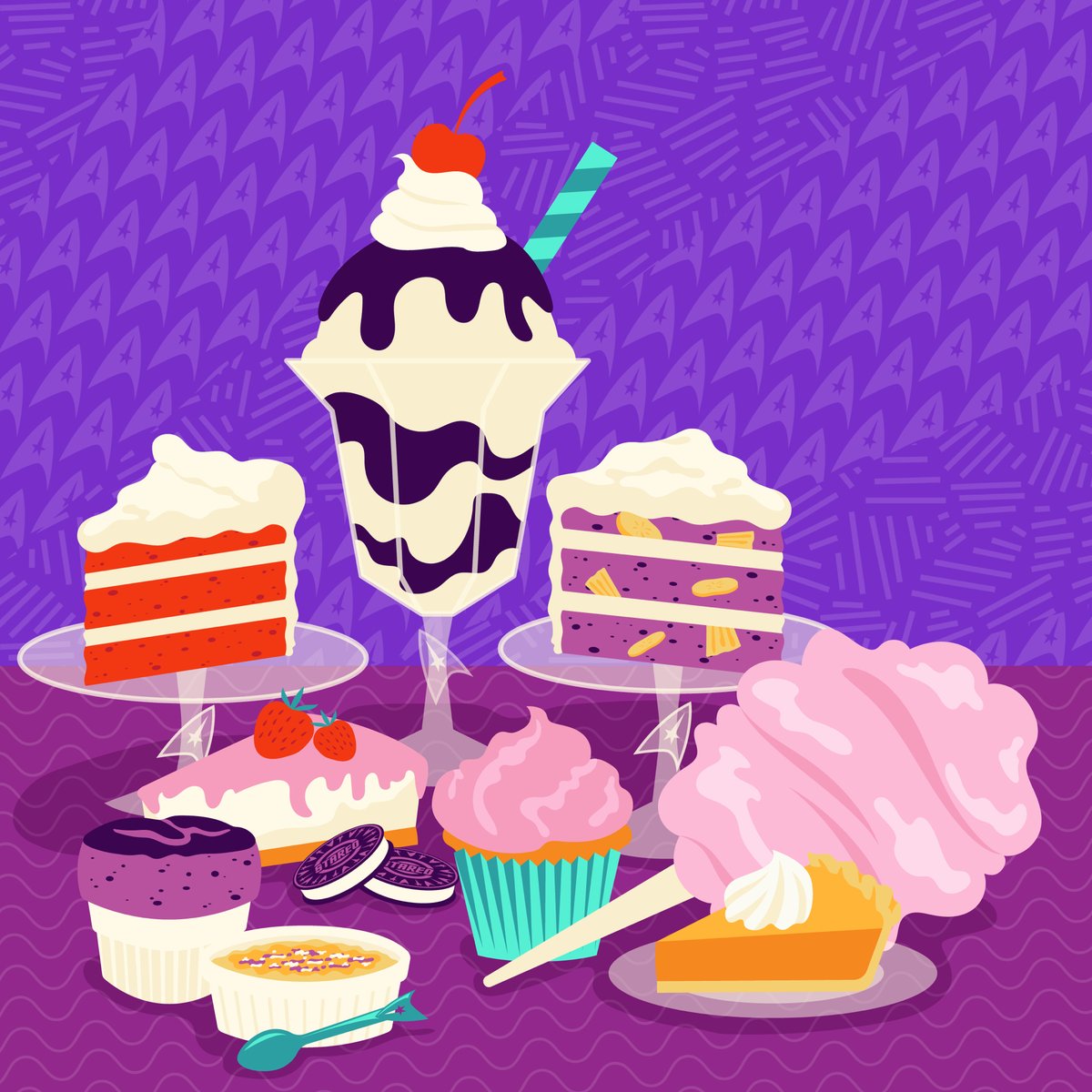 #illustration #illustrator #illustratorsofinstagram #art #design #vector #vectorart #vectorillustration #startrek #startrekillustration #scifi #space #idic #food #foodillustration #dessert