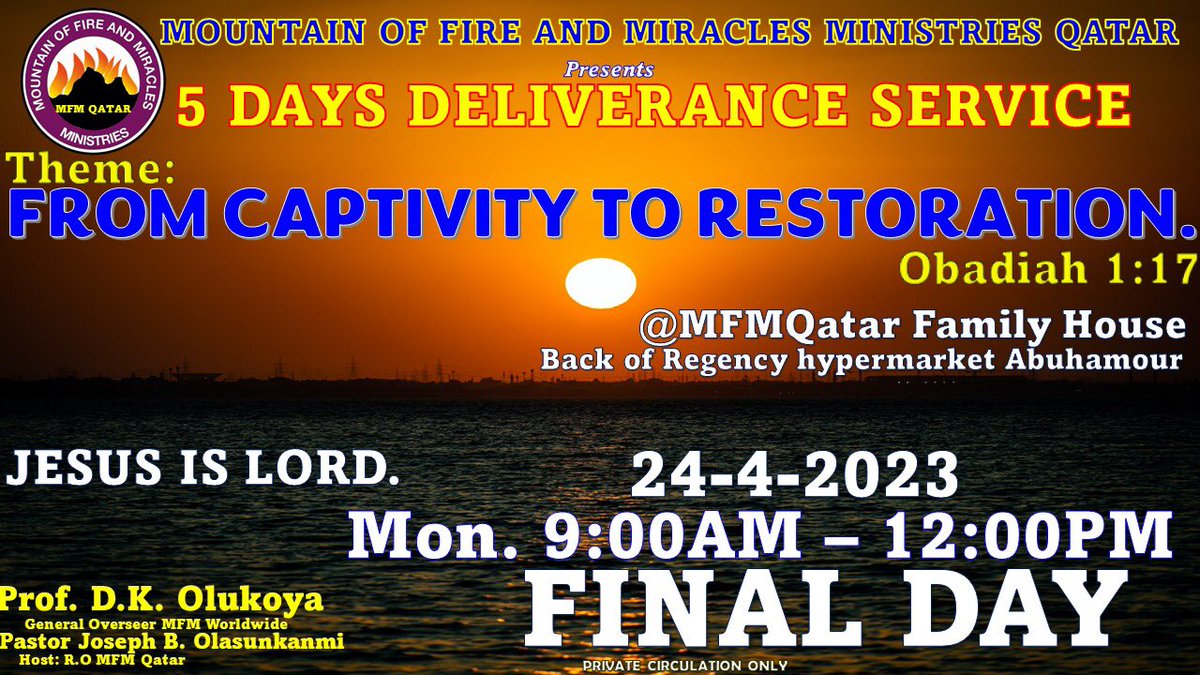 Join us tomorrow Morning 9AM -12 Noon (FINAL DAY) #doha #qatar #MFM #International #Region