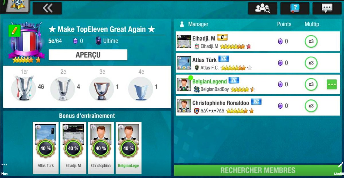 URGENT!!! Looking for 2 super managers. You want to be part of an association proposed for the top 100. Send me a message about the characteristics of your team. Good team (- 7 stars) with High quality players. #TacticGuru