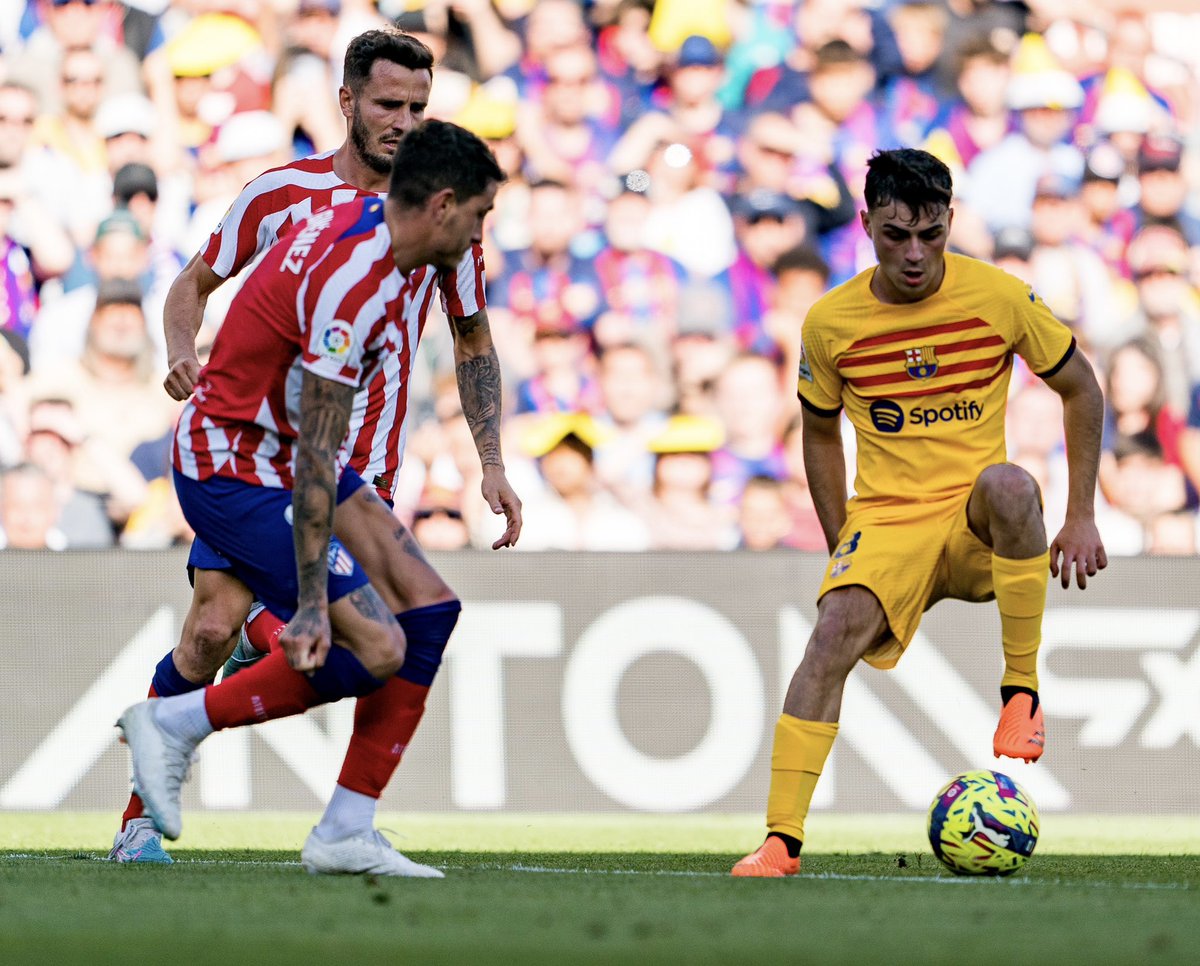 Pedri's tweet image. Llevaba tiempo esperando este día… 
Y ha sido un gran día! ⚽️🏟️ #BarcaAtleti