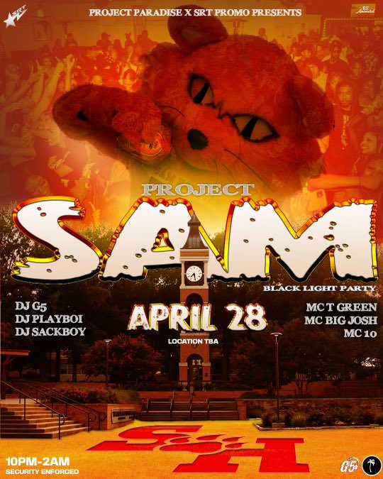 rogers_409's tweet photo. 🚨4-28-23 🚨

We 5 days away from #TripleA then we hitting #ProjectSam for the afterplay 🎬

#ShsuSpringfest2k23 has begun 😎 https://t.co/ZUg4TocmM1