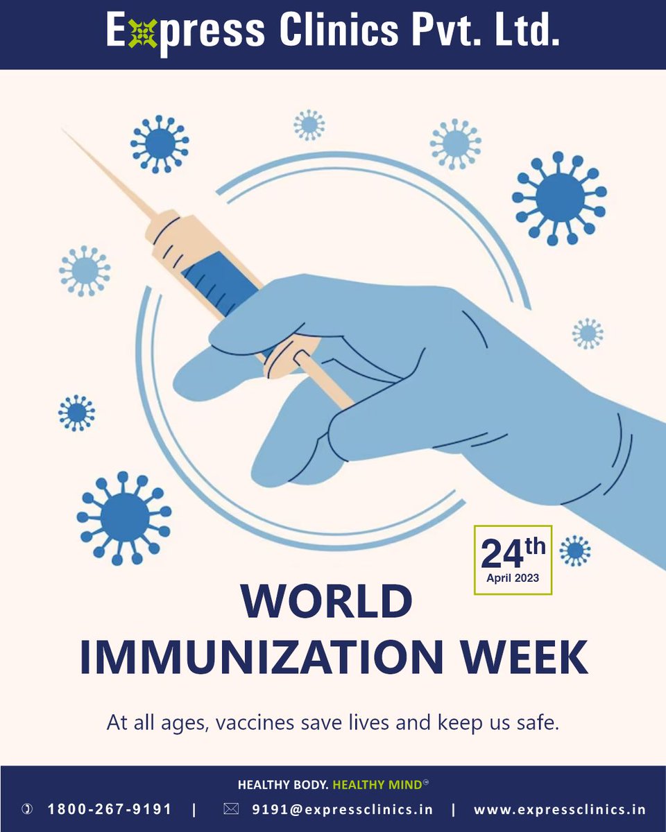 At all ages, vaccines save lives and keep us safe.

#ImmunizationWorldWeek #VaccinesWork #LongLifeForAll #VaccinesWork #Vaccines4Life #Immunization #Vaccines