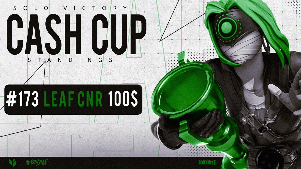 LeafEsp's tweet photo. ☘️ We are here to congratulate our player @cnr1x_  for finishing the Solo Victory Cash Cup in 173rd position ☘️ https://t.co/Tm0pYSm8EH