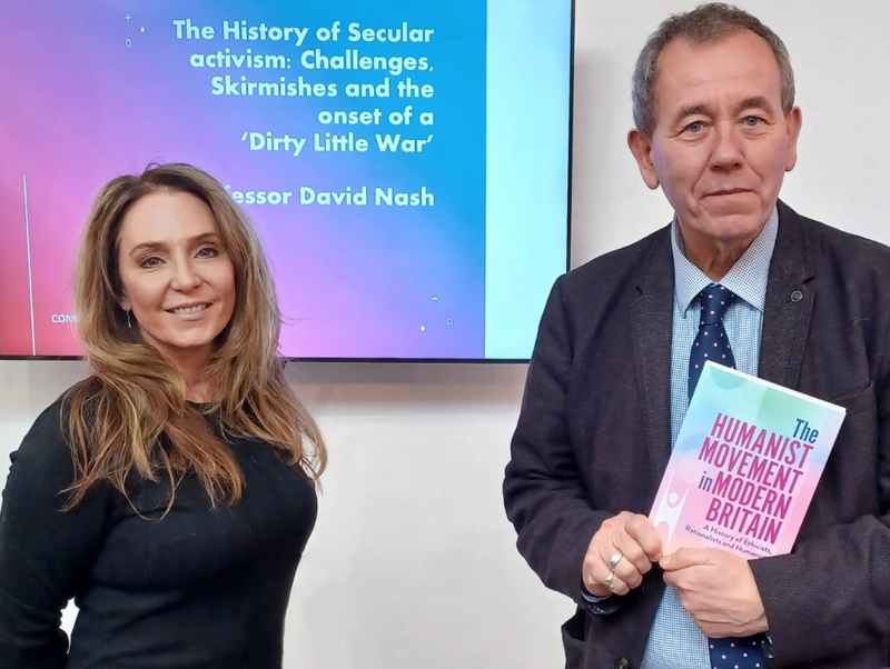 jourdemayne's tweet photo. Today I was very happy to meet @nashhistory at @ConwayHall. We heard about his new book (coauthors - @GUhumanisthub &amp; @drcharlielynch) 'The Humanist Movement in Modern Britain'. Go here for upcoming events at @ConwayHall : https://t.co/q94hy3gHPb https://t.co/5ZXfCaKkO3