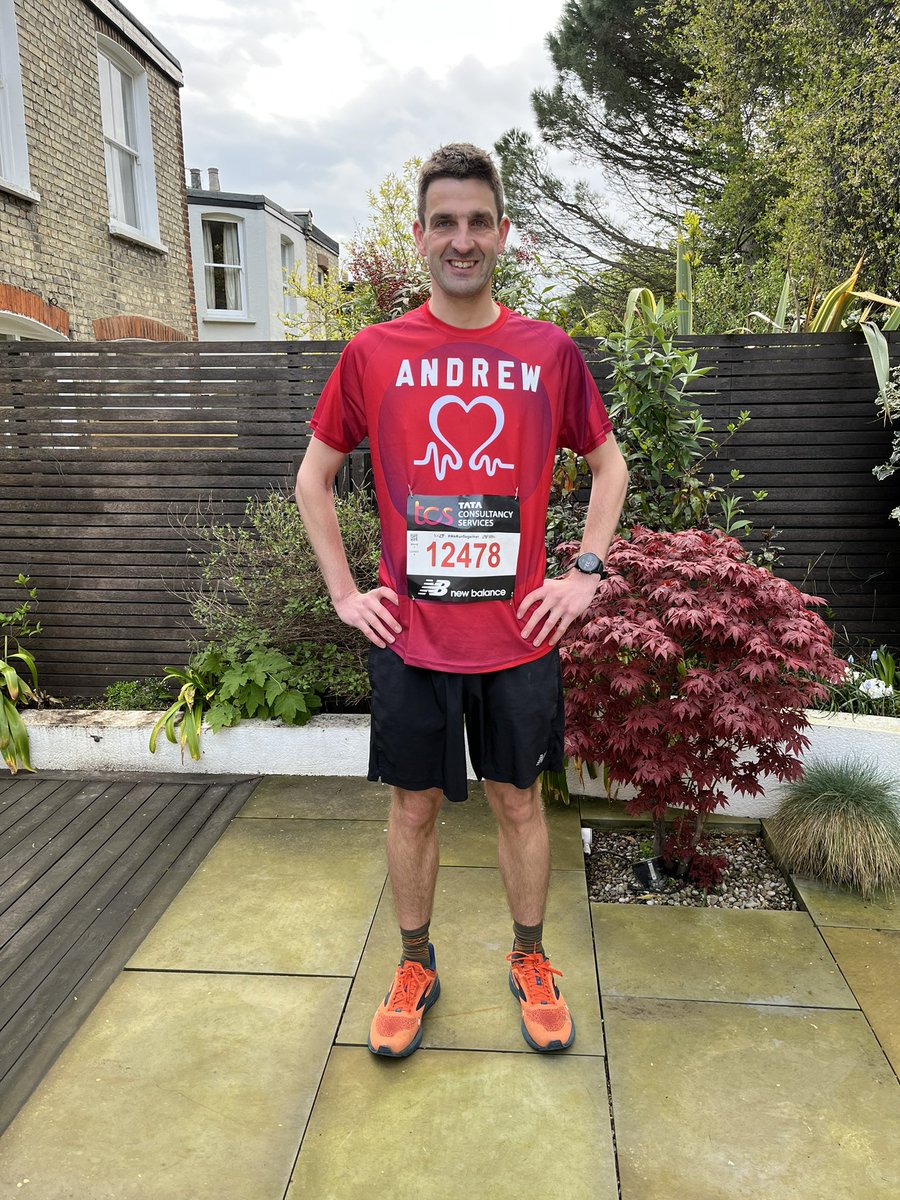 Andrewwebster25's tweet photo. It was far from my quickest marathon, but certainly my best! I’ve been overwhelmed by the fantastic crowds, the phenomenal support for my @thebhf fundraising, and my amazing support squad (family!). Thank you @LondonMarathon!https://t.co/KLuCE5StGc https://t.co/9cFtHoB5sB