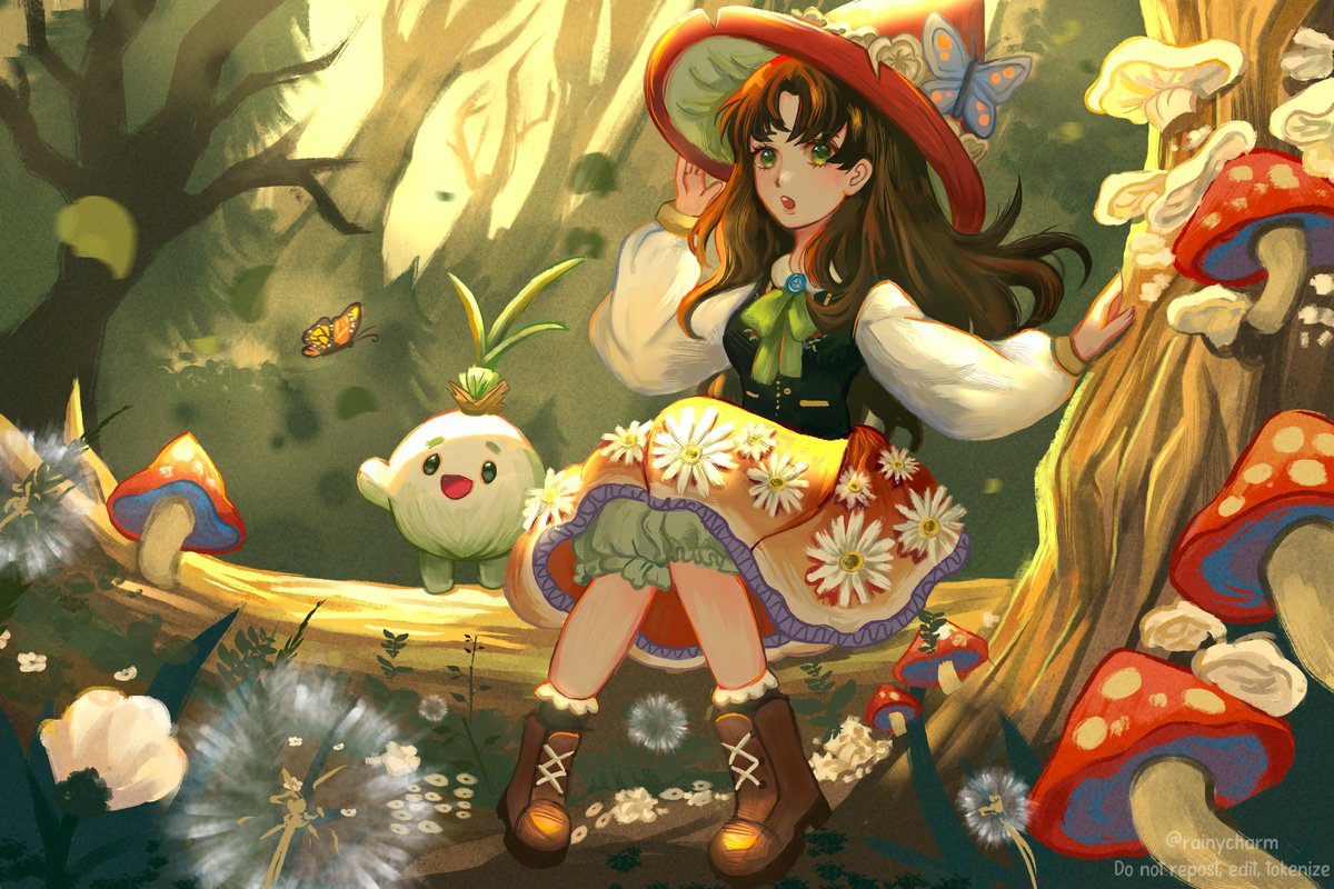 rainycharm's tweet photo. Chanterelle and her friend Onyan! 🍄✨ https://t.co/VyewTK4mCI