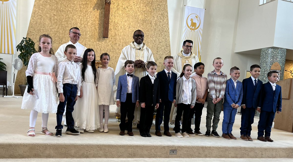 So proud of our Gr. 2 students who received the Sacrament of Holy Communion from Father Cosmas this morning during mass at St. Joseph’s Church.
