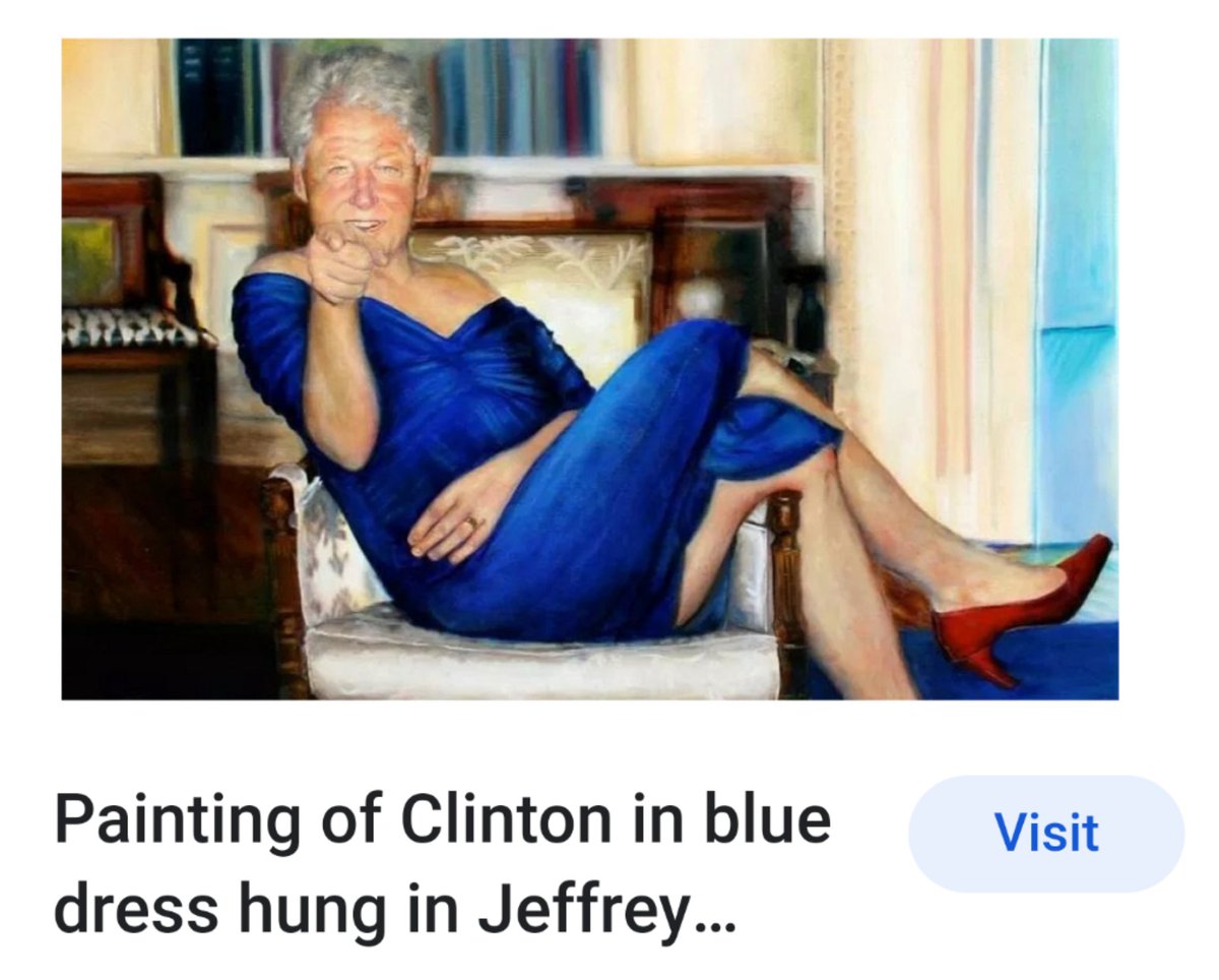 Puderschmidt4's tweet photo. @BillClinton Epstein's painting of you is perty.
#billisqueer https://t.co/QrFRTGAAne