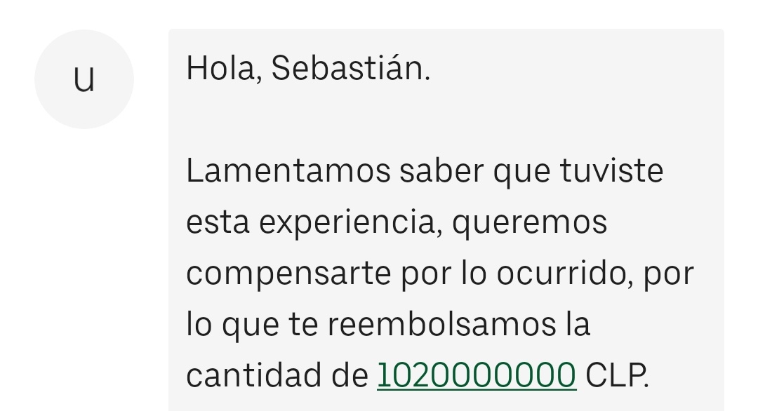 Me llego una coca cola re amarga y rancia, asi que uber me va a rembolsar 1 Millón de Dolares 😎