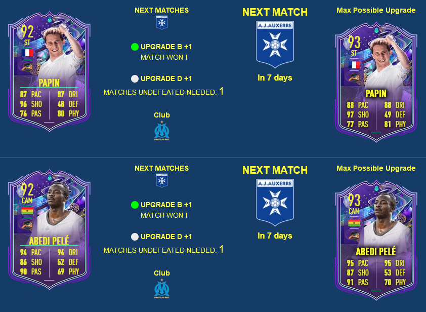 🇫🇷Papin and 🇬🇭Abedi Pelé
✅Defeat Avoided
#FUT23 #FIFA23 #FantasyFUT 
🔽Tracker 🔽
bit.ly/FantasyFUT23