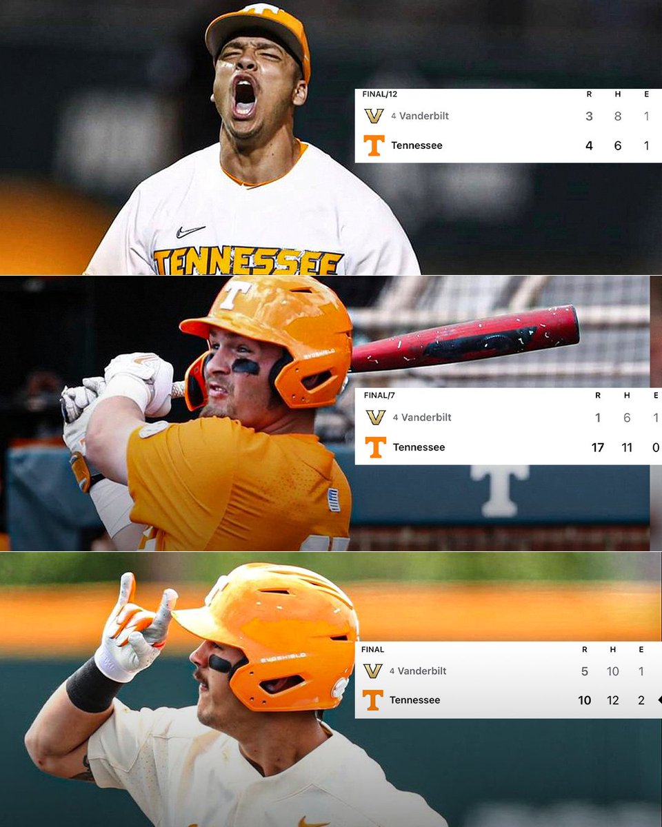 SEC Network on Twitter "ROCKY TOP SWEEP 🧹 Vol_Baseball has won 7️⃣