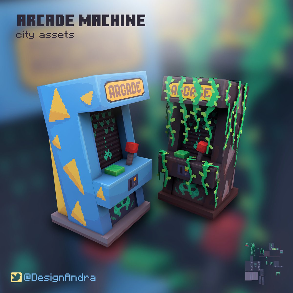 DesignAndra's tweet image. #Day18
Arcade Machine 🕹️✅
#Blockbench #Minecraft #voxel #pixelart #3dmodeling #minecraftmarketplace #bucketofcrab #art #leveldesign #gamedesign #gamedev #indiedev #IndieGameDev #design