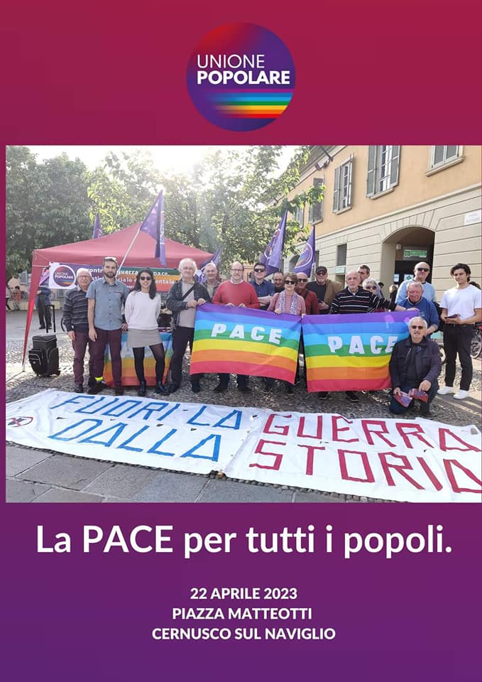 prc_lombardia's tweet photo. Unione Popolare Adda Martesana: a Cernusco sul Naviglio (MI) in Piazza per la pace.
LA PACE COME DIRITTO UNIVERSALE PER TUTTI I POPOLI.
#pace #nowar #fratellanza #nonuceare #insiemeperlapace https://t.co/WbTgSlBJHW