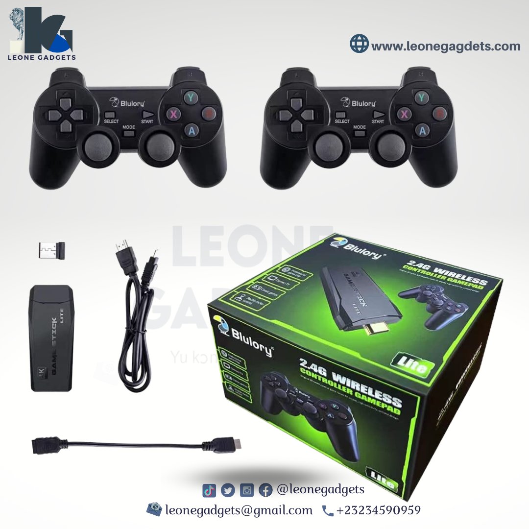 LeoneGadgets's tweet photo. Blulory HD Video Game Console 64G Stick Wireless Controller Family Games With Gamepad Built in 10000 Classic Games For PS1/GBA
Price: 1,270 Leones
https://t.co/DohdhpWXPR https://t.co/Z1FEQcmB8y
