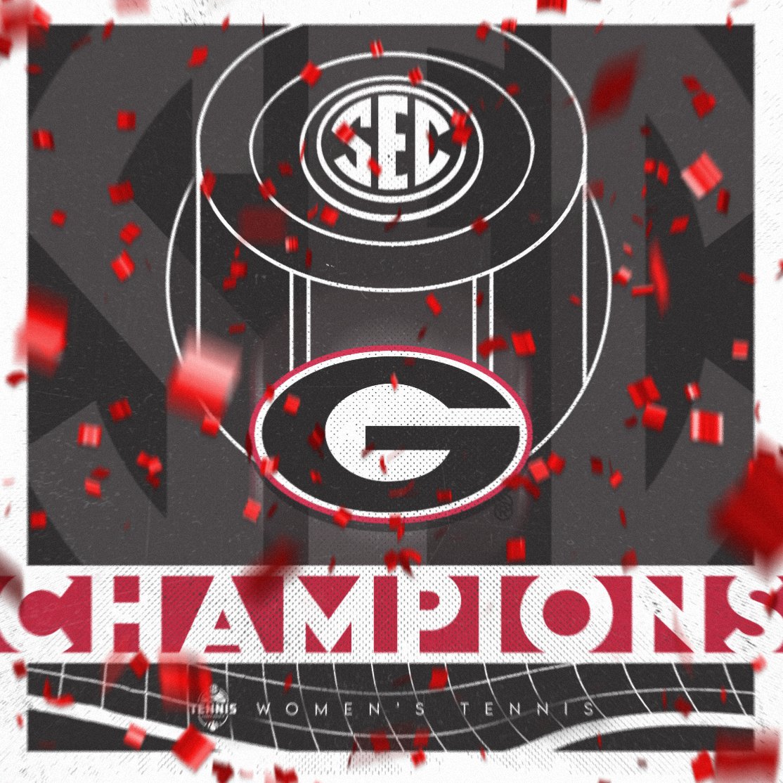 SEC's tweet photo. 🐶 D A W G S 🏆

@UGAWomensTennis claims the 12th Women's Tennis #SECChampionship in program history!

#SECTennis https://t.co/UPf1v7jSQI