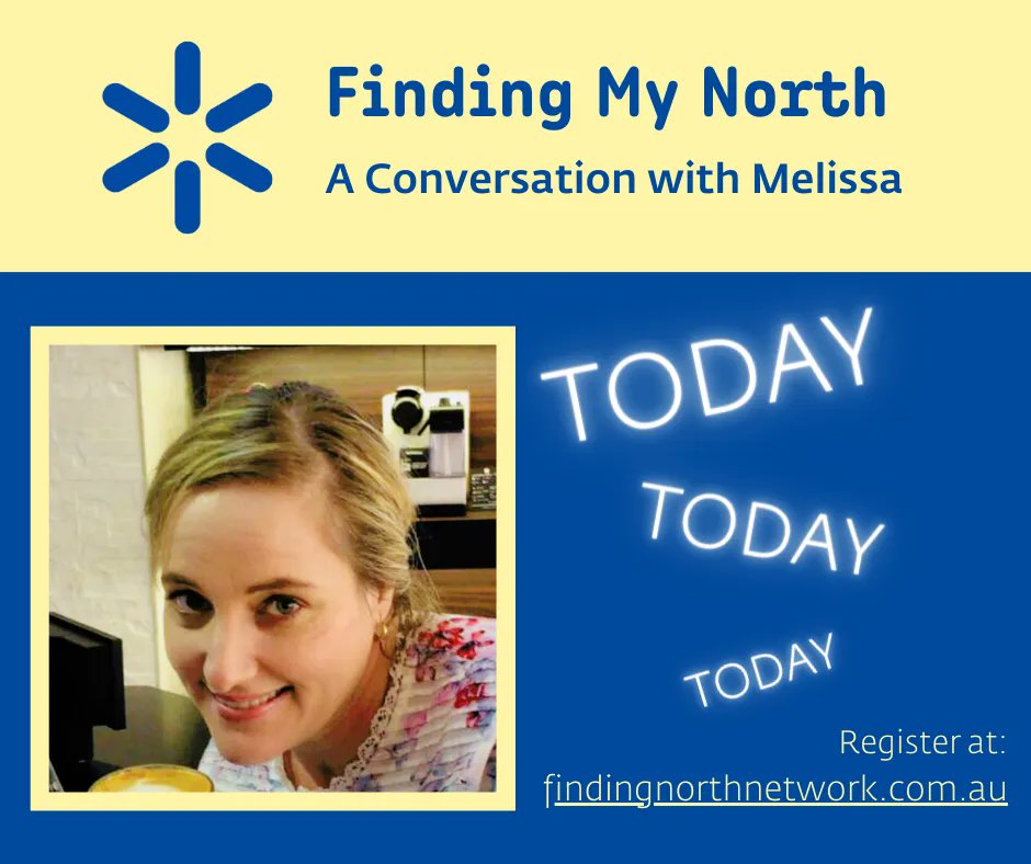 findingnorthau's tweet image. Don't miss out on today's live conversation with Melissa! 
Have you registered yet???? 👉 Click here buff.ly/3KBKE2l 👈 
#livedexperienceleadership #findingmynorth #findingnorthnetwork #whatsyournorth