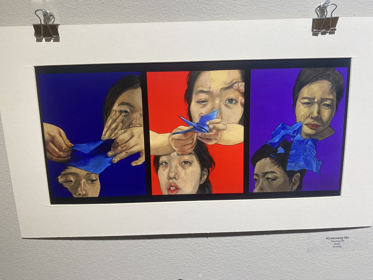 IHSAE art show at Bridgeport Art Center was today! Congrats to Hyunyoung Mo and Sallaria Ansong and Melanie Rios for placing in the show! Huge accomplishment! #thewheelingway @Wheeling_Cats @WHS_FineArts @Rebeccah_silver @JBaleArt