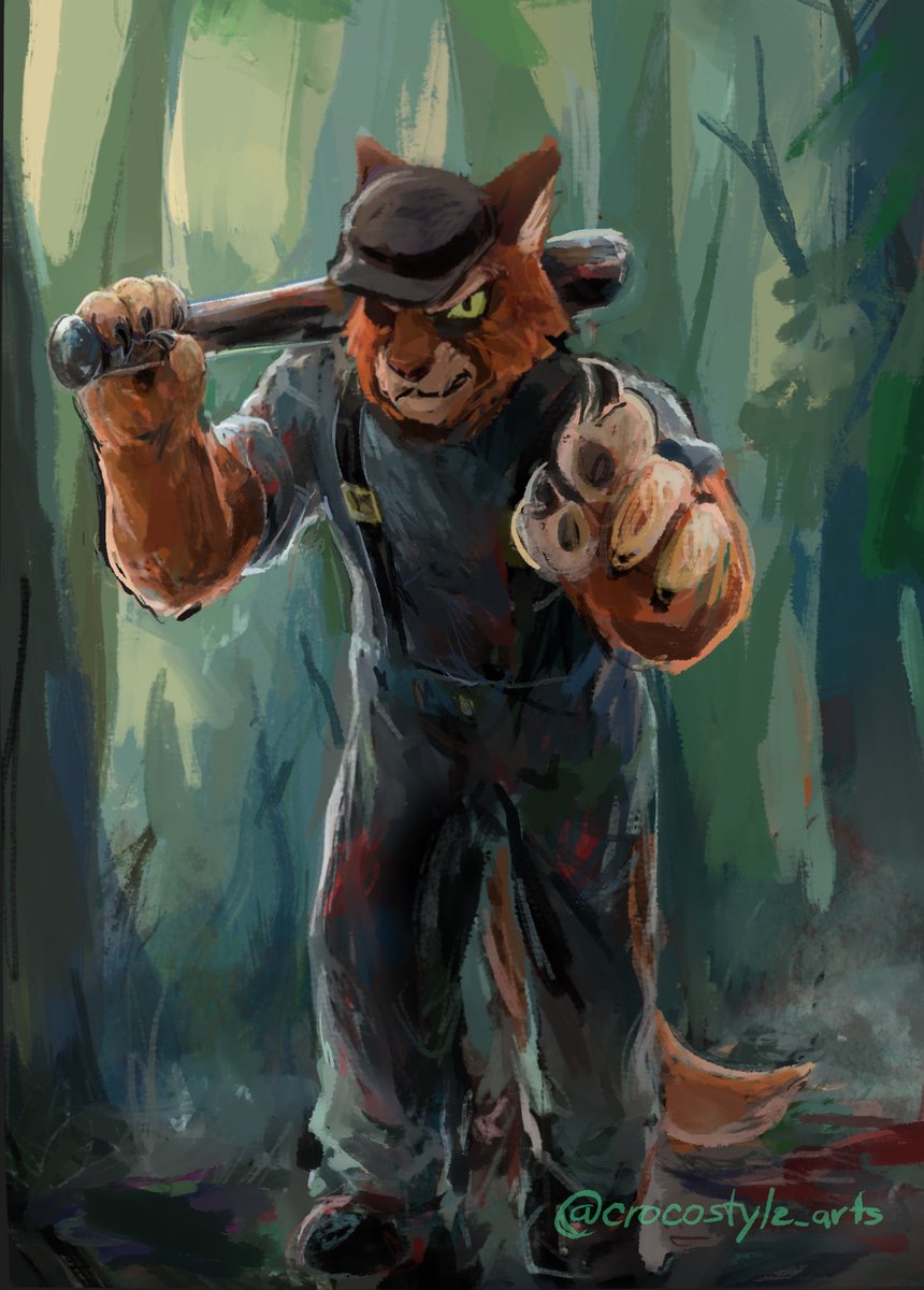 crocostyle_arts's tweet photo. Some fanart for @LackadaisyCats !  It’s Viktor, just making sure you don’t do anything stupid. https://t.co/V08Lg0atXM