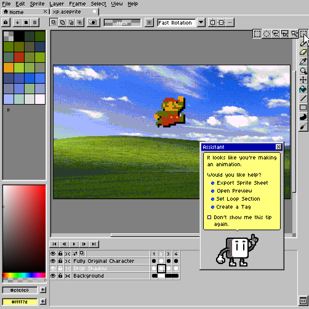 ThKasparrr's tweet photo. Working hard on recreating the authentic vibe of Windows 95/98 in @aseprite 📎 https://t.co/Qv4S97FAIr