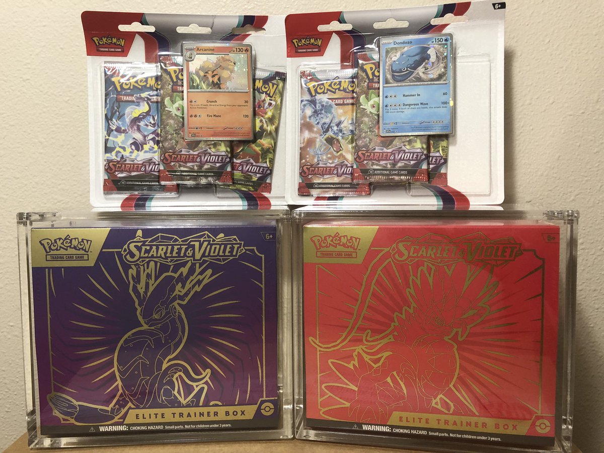 switchstock's tweet image. 🔴 Scarlet &amp;amp; Violet Giveaway 🟣

For a chance to win two Scarlet &amp;amp; Violet ETBs and two 3-Pack Blisters

✅ RT &amp;amp; Like
✅ Follow @763Collectibles 
✅ Follow @switchstock 

Feel free to tag anyone who might be interested

Drawing winner on 4/30