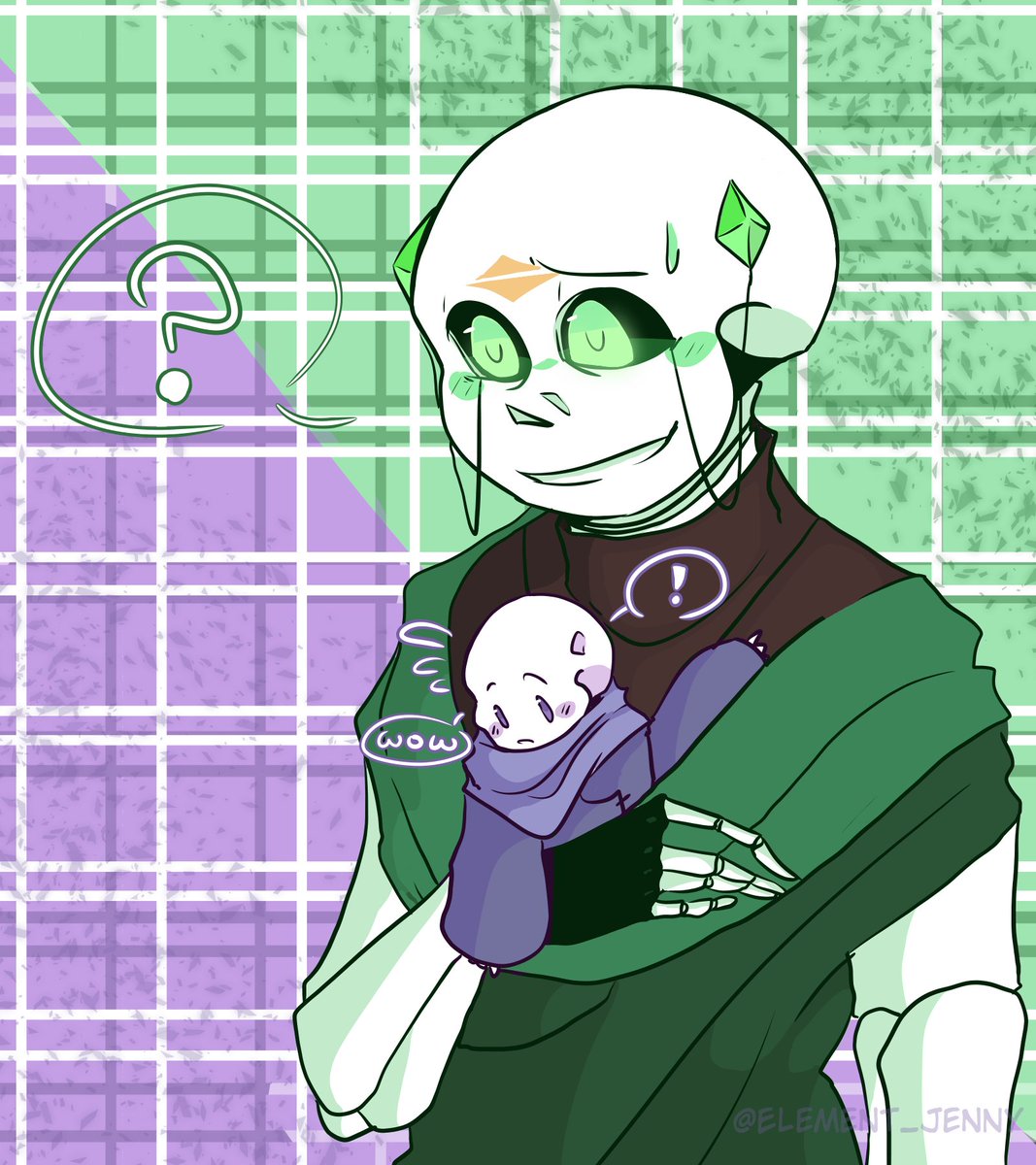 element_jennyy's tweet photo. #ocsans #ocpapyrus #undertaleAU #underarchived #Hyenasans #HyenPapyrus #TrustSans #SansTrust
Trust!Sans: He? my brother? no no, I only take care of the child, to help a good friend of mine.
Hyen!Papyrus: High! https://t.co/sWIRjFeufx