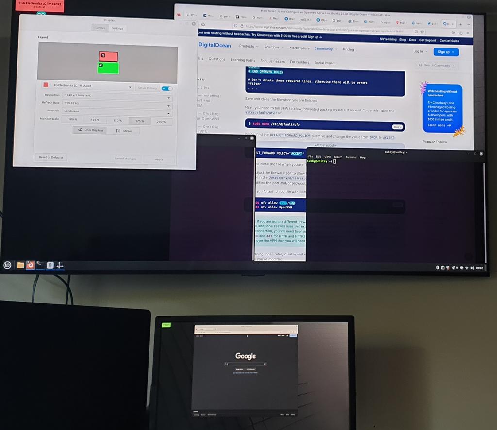 hqqns's tweet photo. My new monitor 4k @120Hz ... with 27" below. Now I can dev in comfort in bed. #bachelorlife #Loveyourself #c64dev https://t.co/5WYMl2ddDj