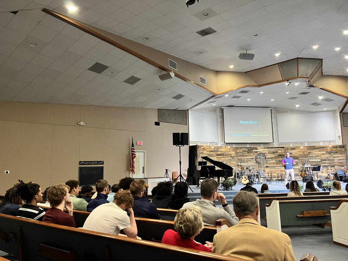 coachjmp745's tweet photo. Powerful time this am having our team together in Church. TY Pastor Jay for an inspiring message from Matthew! #grateful #carolinau #inhisnameweplay https://t.co/bgIWxC8KuB
