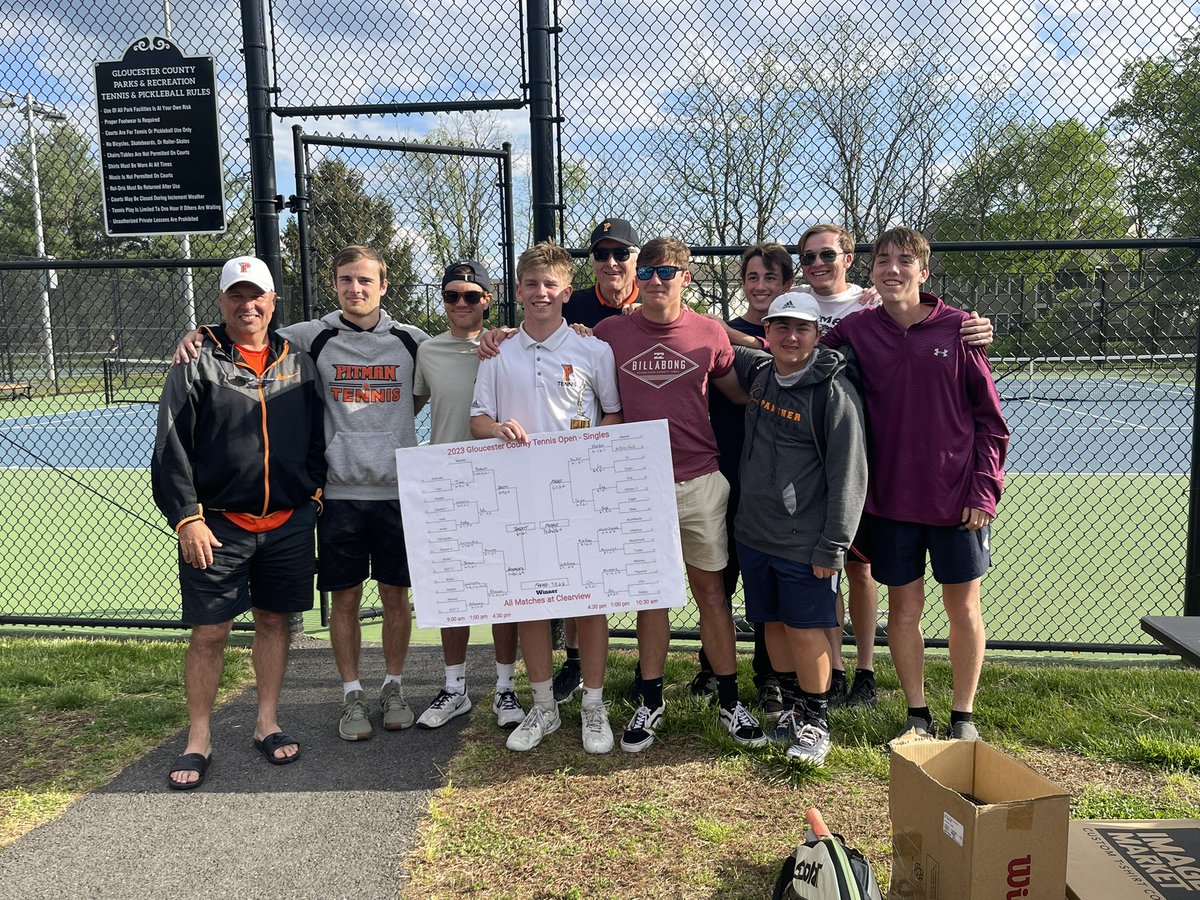 Maddox Marker is the Gloucester County Tennis Tournament Single Champion. After winning 7-5 and 6-2. #pitmanpantherpride