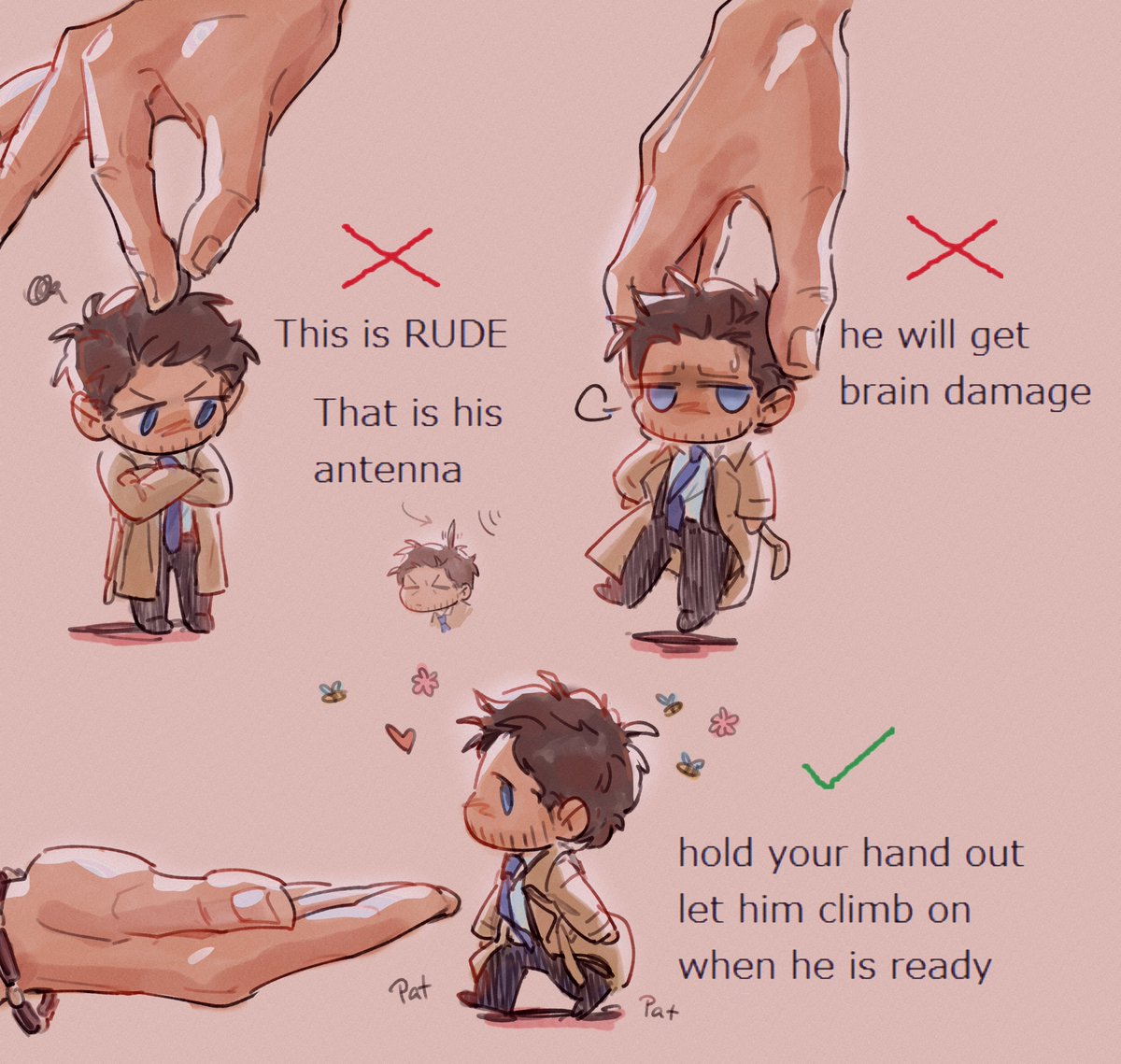 fluffyells's tweet image. pocket!Cas handling instructions 🤲
- by Dean Winchester 🩵