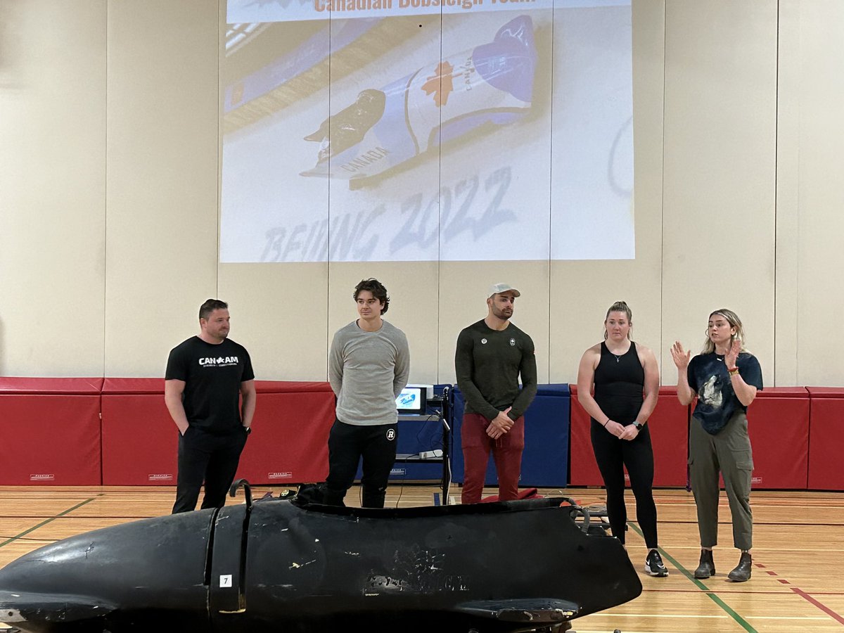 StonecrestES's tweet photo. Stonecrest students learned about what it takes to be a an #Olympian from members of the @TeamCanada Bobsled team. #GoCanadaGo https://t.co/UrV1QAPCF4