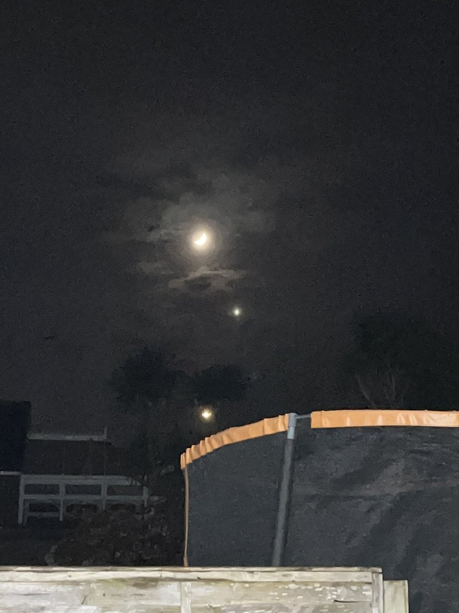 Just saw a meteor fly past me in Bexhill with a tail of flames, after it had gone I grabbed my phone to take a photo, it’s just under the moon. Super cool!