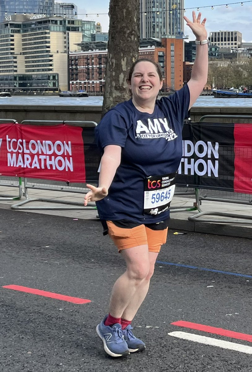 What a fabulous day @LondonMarathon @barnardos cheer station. We drummed, runners brought their moves and grooves. #LondonMarathon