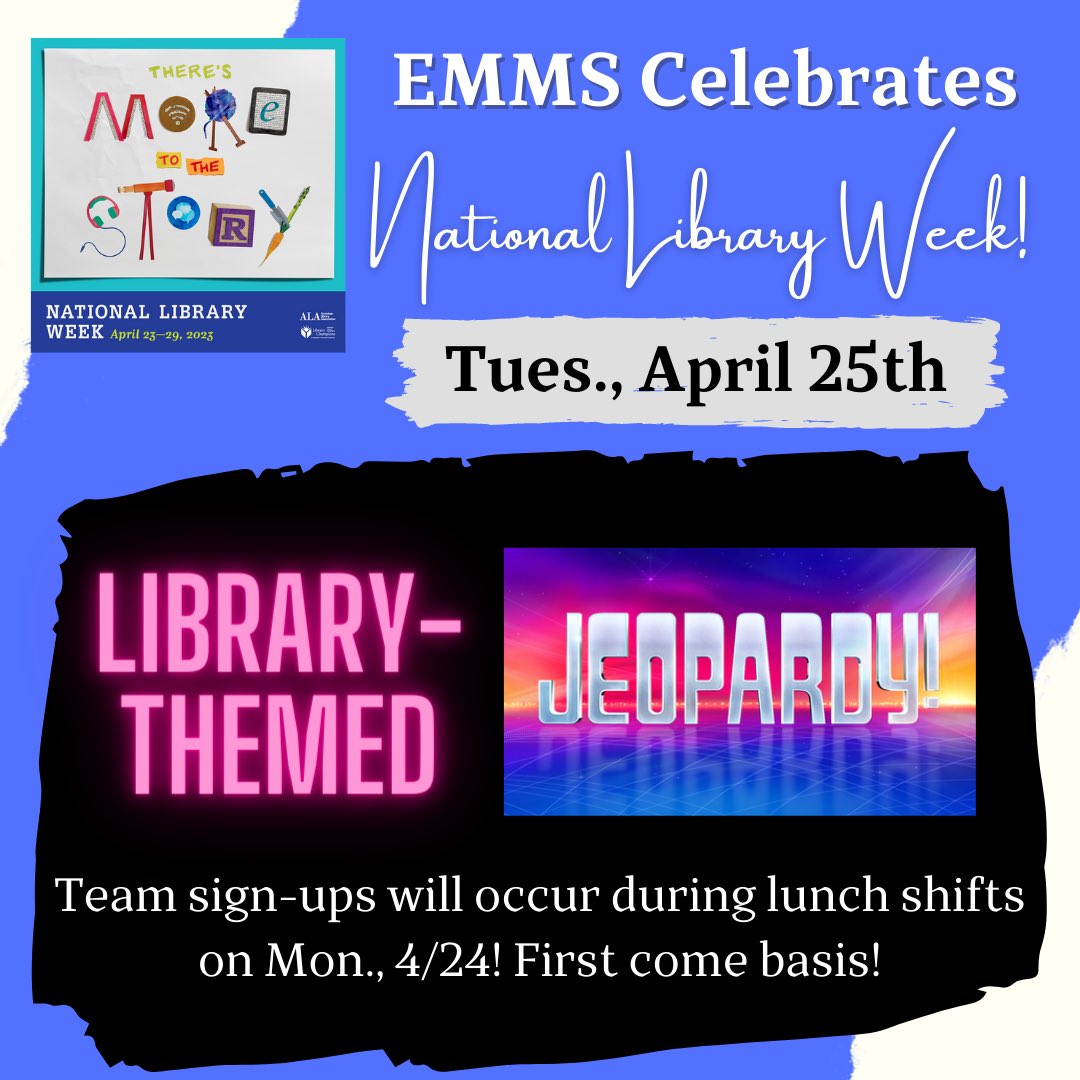 Christy Batelka (@batelkasbooks) on Twitter photo We’re excited to kick off Nat’l Library Week tomorrow with Right to Read Day! Stop by to get your right to read sticker! We’ll have extra lunch passes so more of you can take advantage of the fun activities in the library! #emmsmediacenter #emms_pride <a href="/hcpss_emms/">Ellicott Mills MS</a> <a href="/hcpsslibmed/">HCPSS Library Media</a> We’re excited to kick off Nat’l Library Week tomorrow with Right to Read Day! Stop by to get your right to read sticker! We’ll have extra lunch passes so more of you can take advantage of the fun activities in the library! #emmsmediacenter #emms_pride <a href="/hcpss_emms/">Ellicott Mills MS</a> <a href="/hcpsslibmed/">HCPSS Library Media</a>