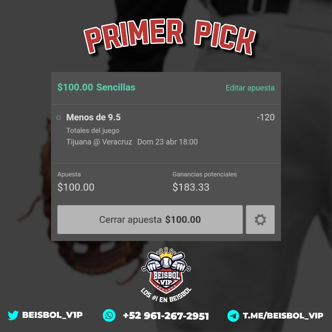 Beisbol_VIP's tweet image. 1er #Freepick de #LMB  🍀⚾