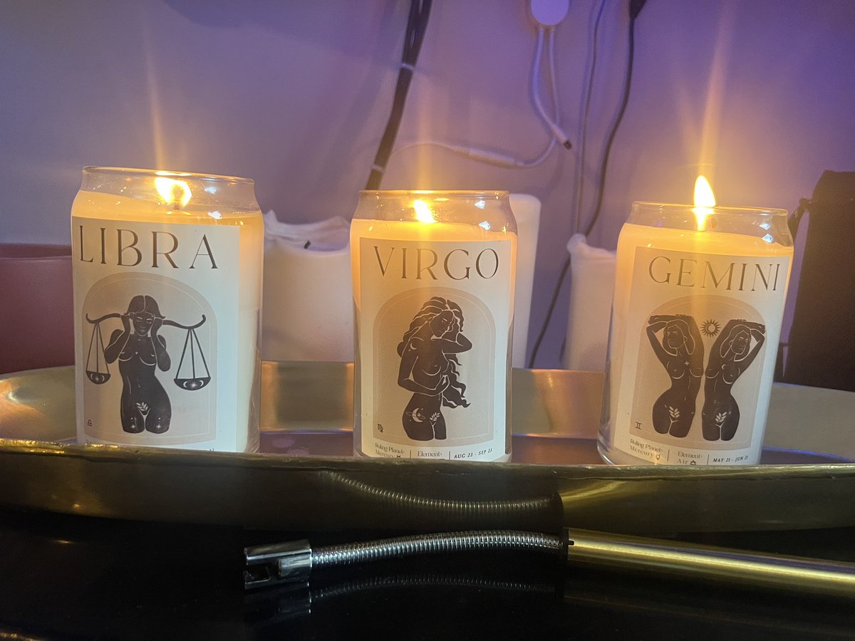 VirgoJ24's tweet photo. Love my astrology candles @NoureEssentials . https://t.co/bwqWybQYwW
