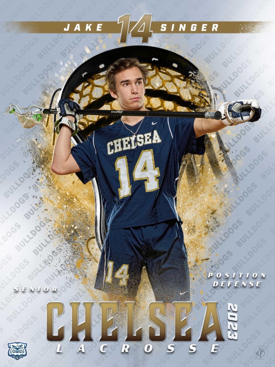 ChelseaLAXDogs's tweet photo. Senior Spotlight: JAKE SINGER #14 Jake is one of our 4 Team Captains.  This is Jake’s 6th season playing LSM / Defense. Jake is attending Albion College in the fall where he will continue playing lacrosse and studying Economics. Thank you for your leadership and commitment! https://t.co/lScA91HJAb