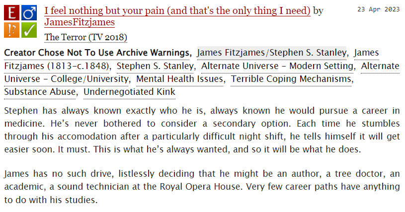 HAPPY RAREPAIR WEEK I WROTE A RATHER SAD LITTLE THING FOR MY SMALL FITZSTAN AUDIENCE

This is actually a prequel to Coffee AU but you need not have been there to enjoy this, since it's over a decade apart.

archiveofourown.org/works/46702912