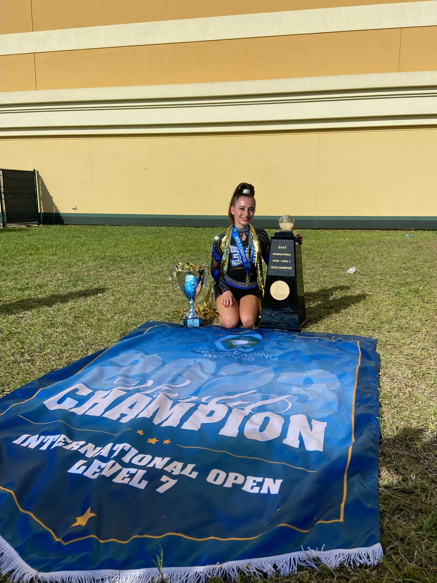 MascoCheer's tweet photo. Congratulations to MVC alumni Jules (‘21) for becoming a WORLD CHAMPION with @ECE_Cheer Wildcat 7 🌎🏆!  We are so proud of you 🫶🏻! 

@mascochieftains https://t.co/fhKaPGZLEI