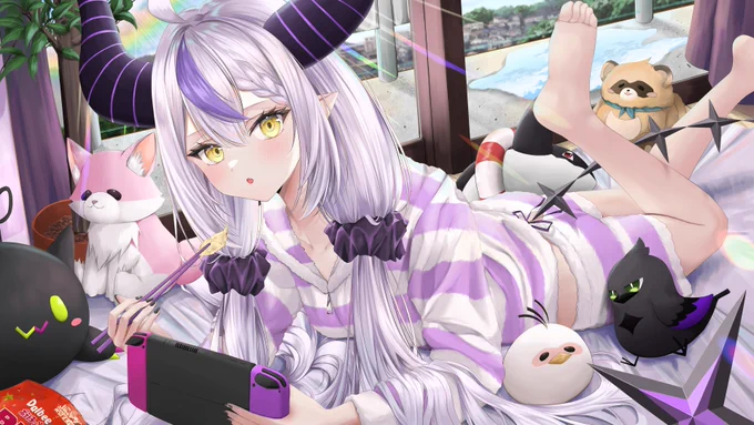#laplus_artdesu 「んぁ?」 