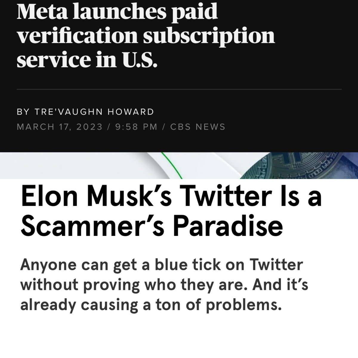 MarioNawfal's tweet photo. Mainstream Media's attack on @elonmusk 

Notice the difference in how they cover Meta vs Twitter? https://t.co/X1alI8f8at