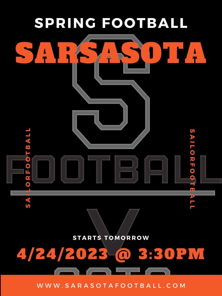 It’s that time! Spring Football starts tomorrow. Any 8th graders looking to get involved, DM me. #sailintothewind