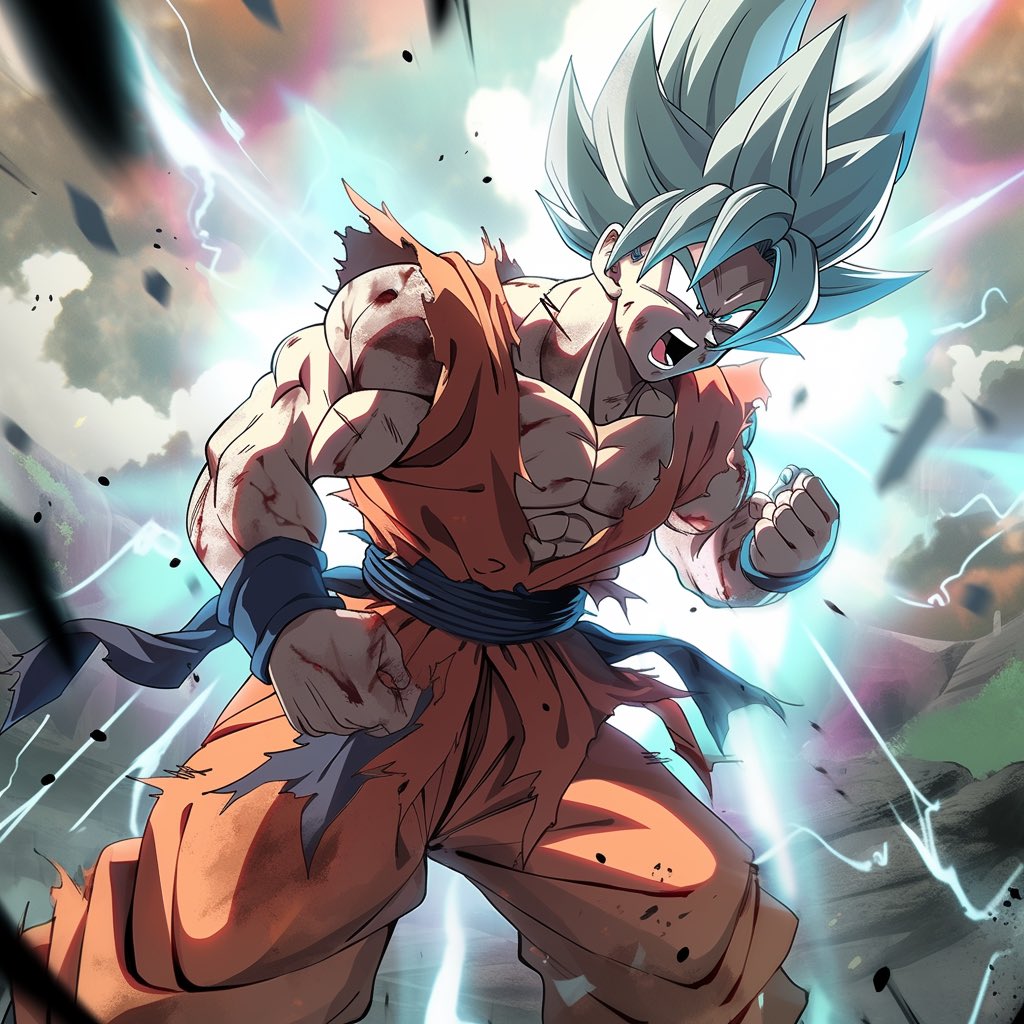 AI_creative_gal's tweet photo. Goku launching a powerful attack, amazing scenery

#goku #gokú #songoku #gokuart #niji #anime #cartoon #expressive #battle #power #powerful #attack #amazing #scenery #dragonball #dragonballsuper #dragonballz #midjourney #aiart #ai  #realistic #artgallery https://t.co/J8bJFjIZKt