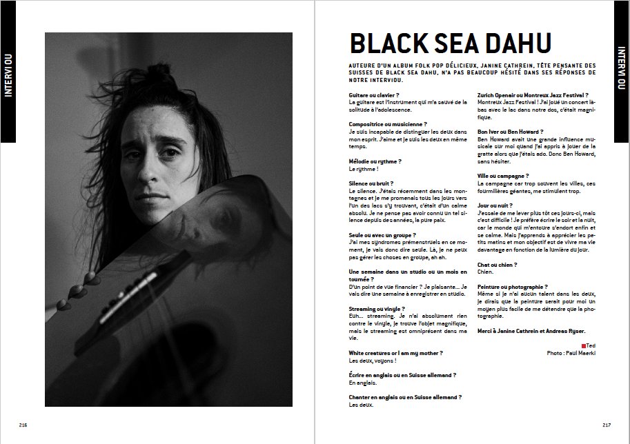WFenec's tweet photo. #WFENECMAG / N°55 : #INTERVIEW #INTERVIOU p.216 de @blackseadahu -> https://t.co/Yex7JFMQdG
#BlackSeaDahu #Rock #Pop #Folk @Mouthwatering https://t.co/sBa6uRaKQw