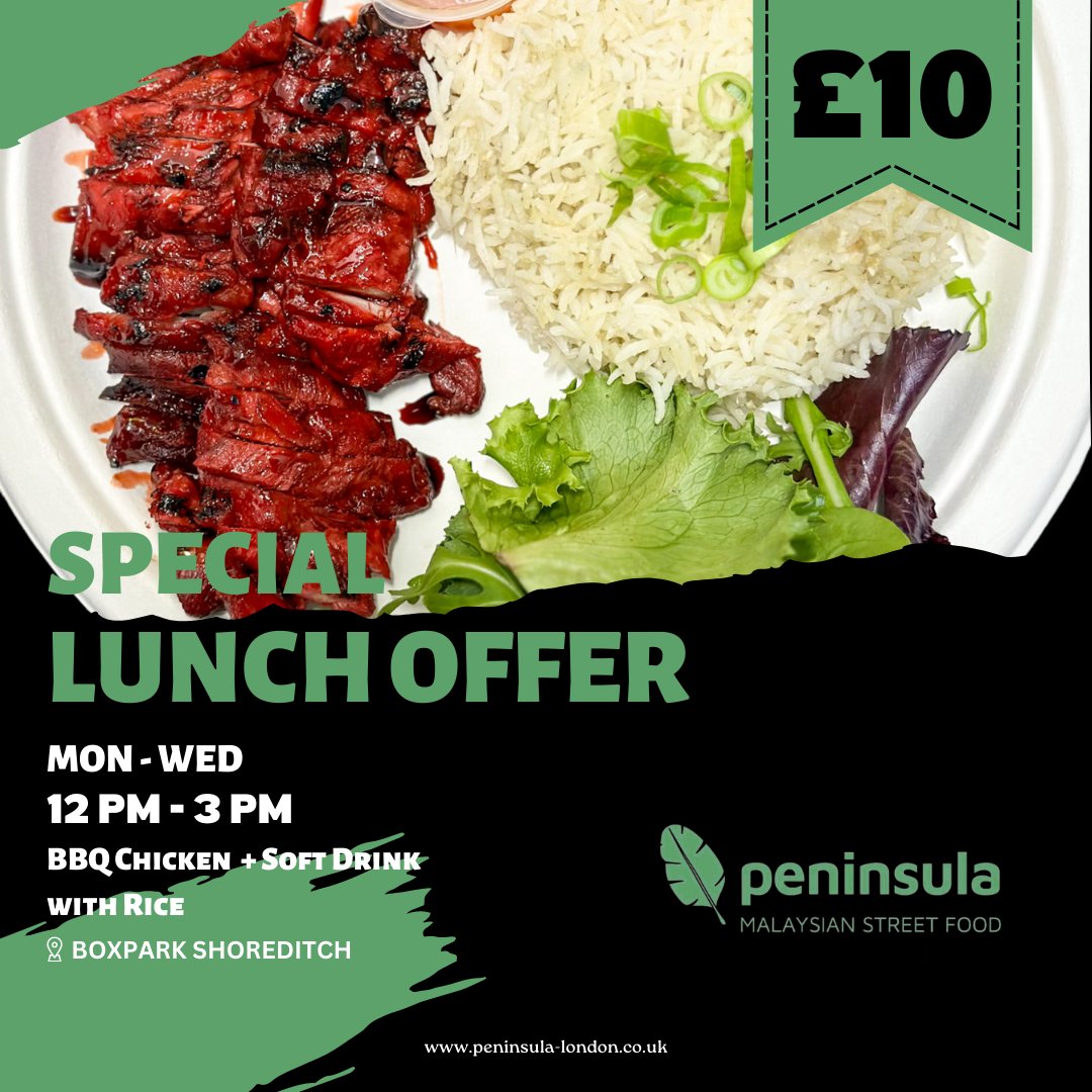 Offer.....Offer....Offer..... 
£10 Special Lunch Offer

#foodoffer #foodoffers #foodofferings #malasiyanfood #malasiyanfoodstreet #foodloverlondon #foodlondon #foodlondoneats #chicken #chickencurry #chickencurry🍗#offer #offers