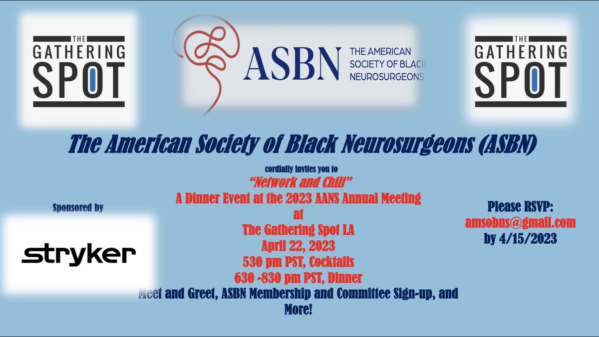 amsobns's tweet photo. The ASBN dinner event, 'Network and Chill' at #AANS2023 LA, was the place to be last night! Thanks to all who came out and made this a success! Thanks to @GatheringSpots LA and @StrykerNS for making this possible! #neurosurgery #nsgy #medtwitter @AANSNeuro https://t.co/ou0CZqV38v