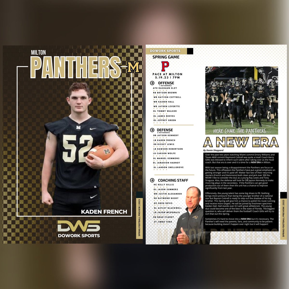 dowork_sports's tweet photo. Spring Football Preview: Milton Panthers β«οΈπ‘π #DoWorkPanthers https://t.co/sf9ahEL3jE