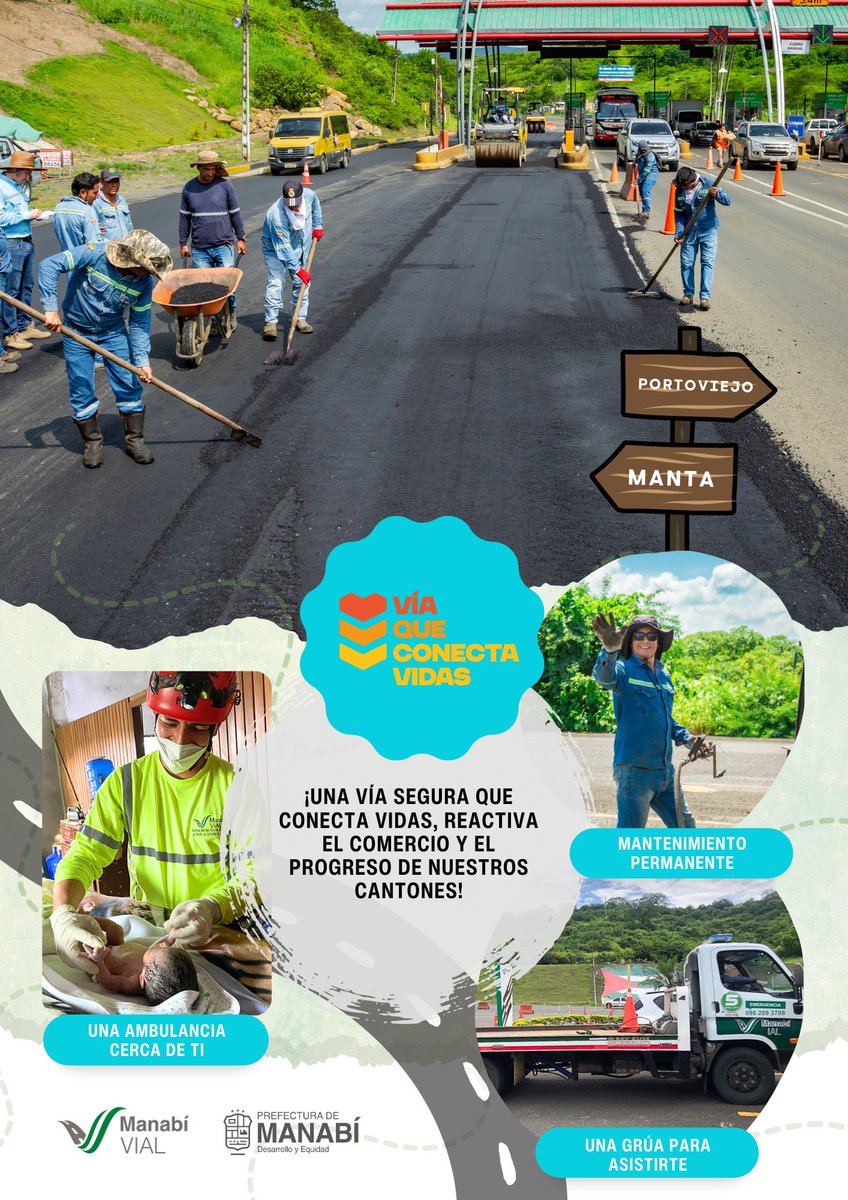 ManabiV's tweet photo. 🚧 Nuestro empeño diario es mantener expedita la vía concesionada para que sea segura y confiable para todos los conductores que circulan frecuentemente por sus 27 kilómetros.

¡Porque los manabitas merecemos las mejores vías!

@Leoorlandoa 
@PrefecturManabi 

#AsíSeHaceManabí https://t.co/lDuSaxXmw7